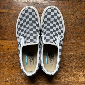 Vans Classic Grey Checkerboard Slip On Sneakers